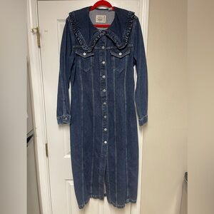 Ganni X Levi's Dark Indigo Cotton and Hemp Denim Dress